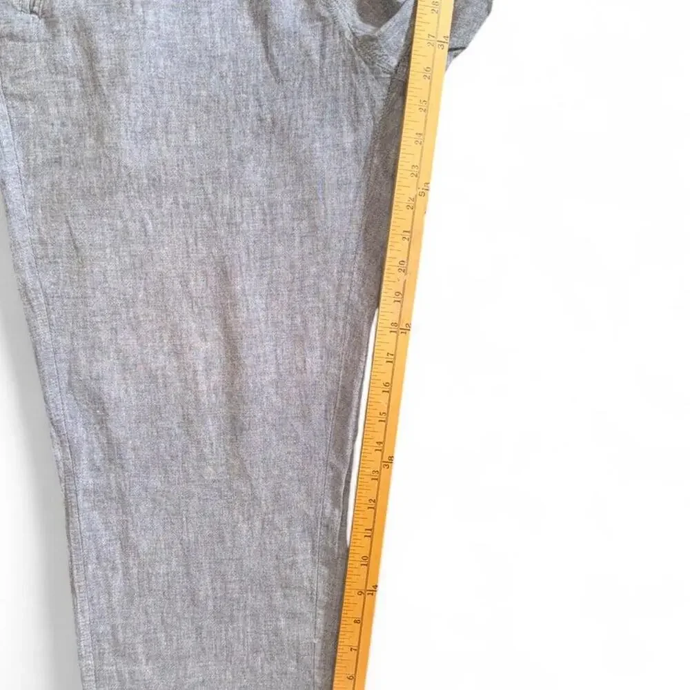Tasso Elba Linen Blend Gray Summer Trousers Men’s XL Coastal Preppy Wedding